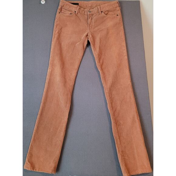 Citizens of Humanity Sienna Corduroy Pants Burnt Orange Rust Sz 31 Slim Straight - Picture 2 of 15
